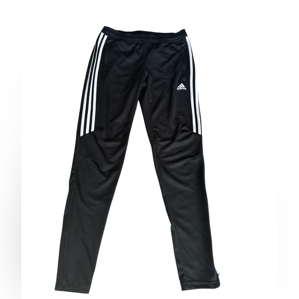 Adidas Athletic Striped Black Training Track Pants Women's Climacool